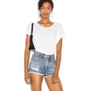 Revolve Citizens Of Humanity Women's Danielle Distressed Fray Short Sz 25
